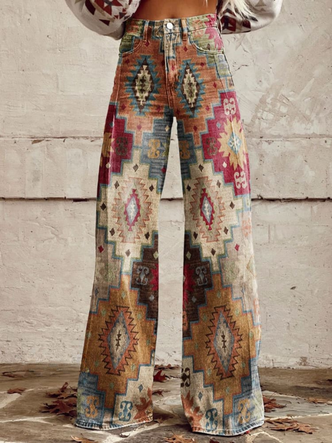 Sara | Pantaloni Larghi Boho Vintage