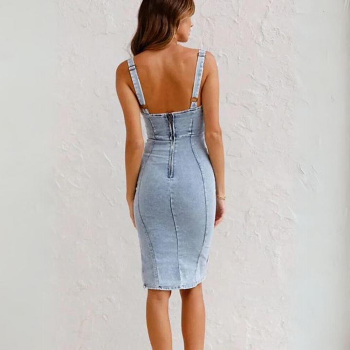 Mirabella | Abito in denim con spalline regolabili