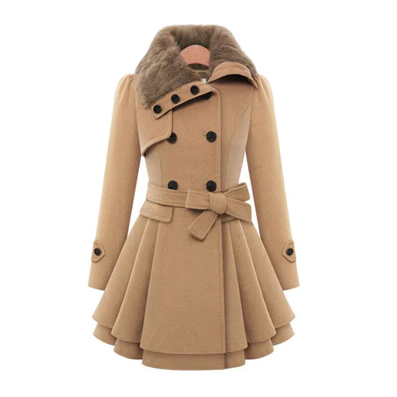 Yena | Trench chic con pelliccia ecologica