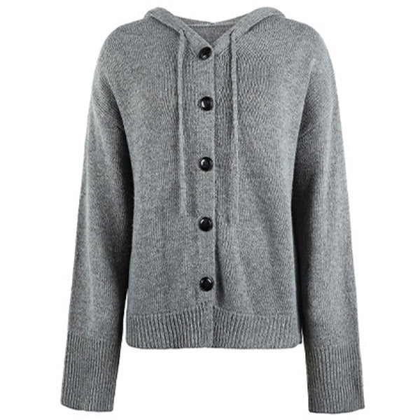 Cassy Cardigan con cappuccio in maglia morbida