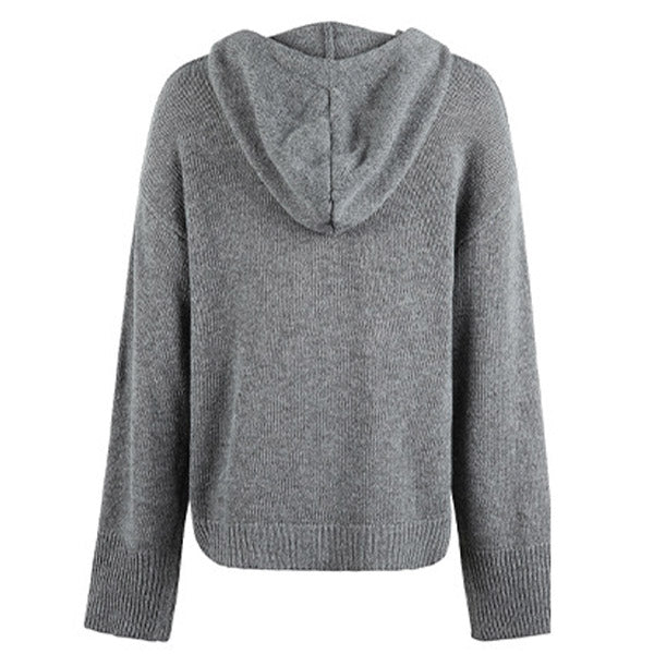 Cassy Cardigan con cappuccio in maglia morbida